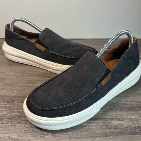 Reef Swellsole Pacific Black Washed Canvas Slip On Loafers size 9 $90 - Picture 4 of 14